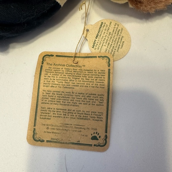 1998 Boyds Bear Archive Collection Slugger Medium L/E Stuffed Animal - Picture 10 of 10